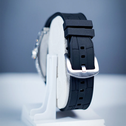 FM Black Strap Diamond Watch