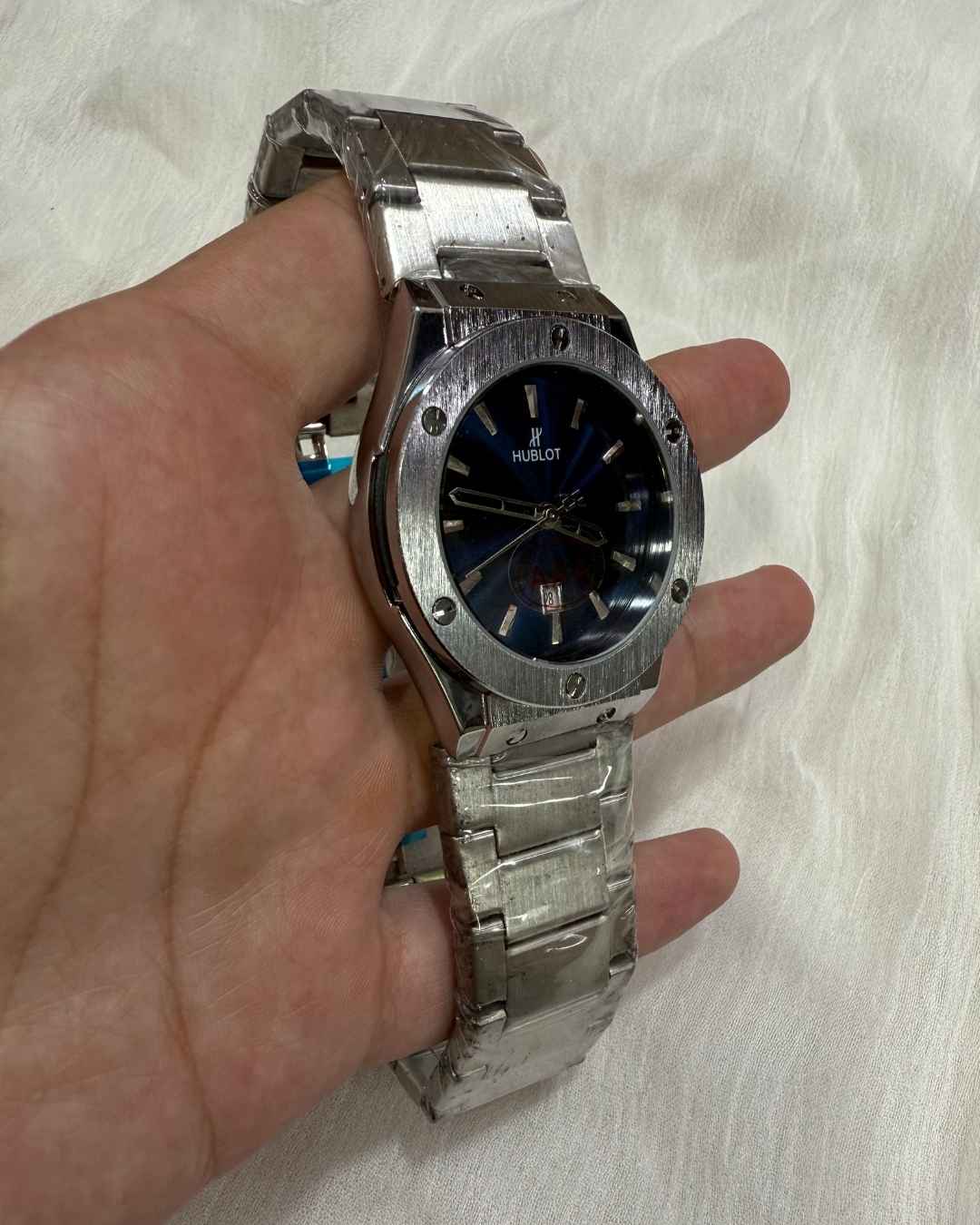 HB Stainless Steel Blue Dial Watch