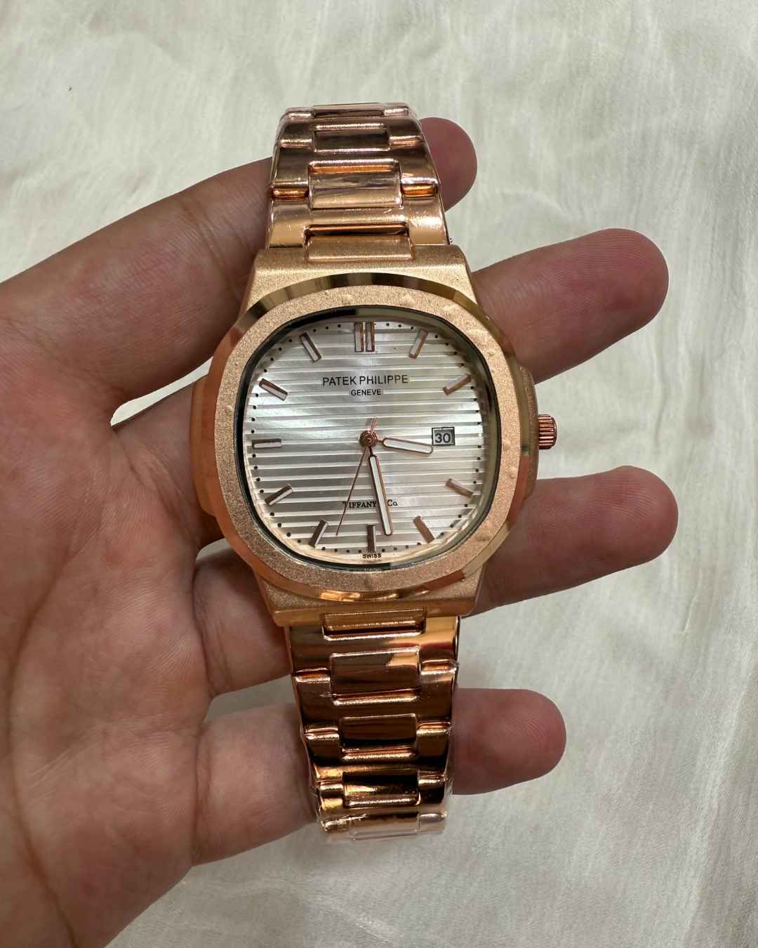 PP Golden White Dial Watch