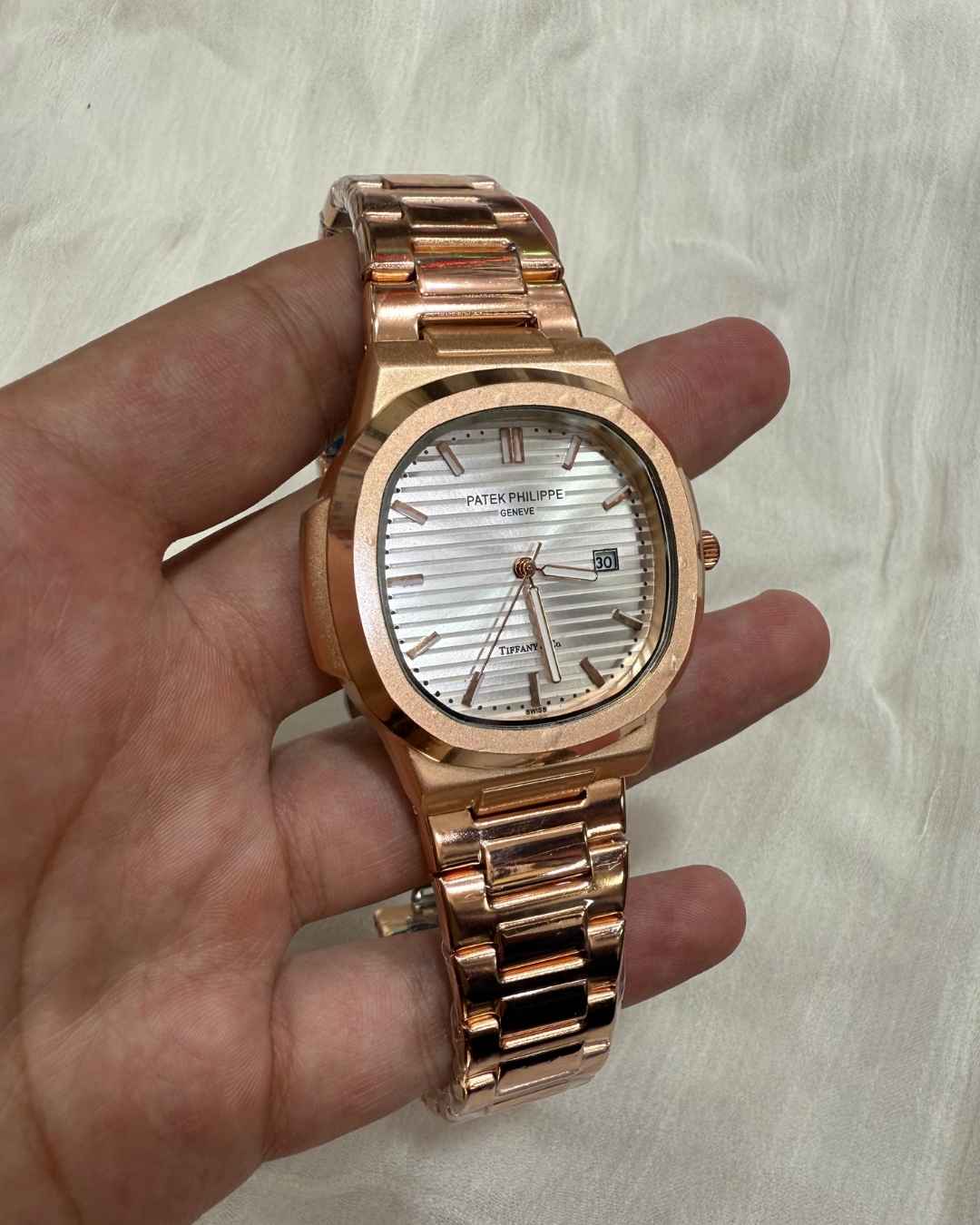 PP Golden White Dial Watch