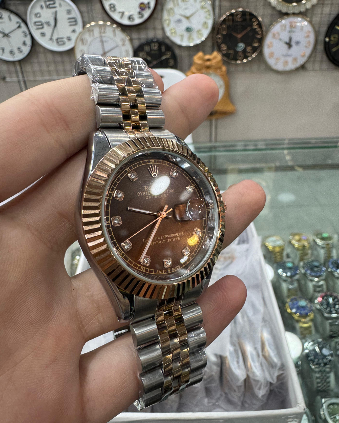 RLX Copper Watch | Date Working | Jubilee Strap