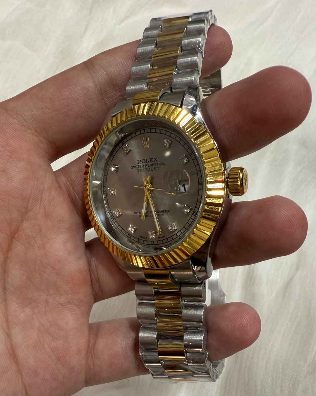 RLX Date Just Silver Dial