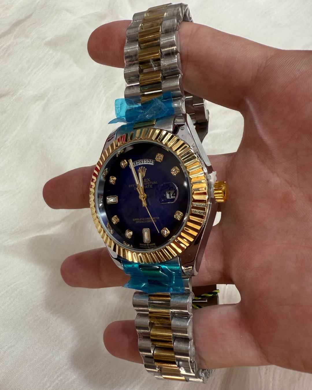 RLX Day Date Stainless Steel Watch