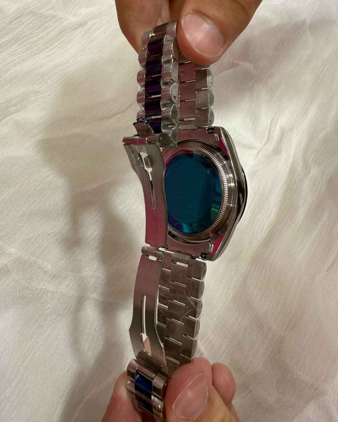 RLX Two Tone Silver Blue Watch