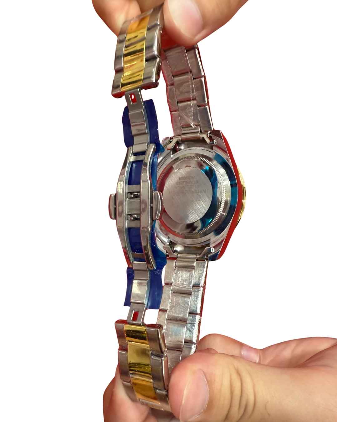 Submariner Two Tone Blue Dial Watch