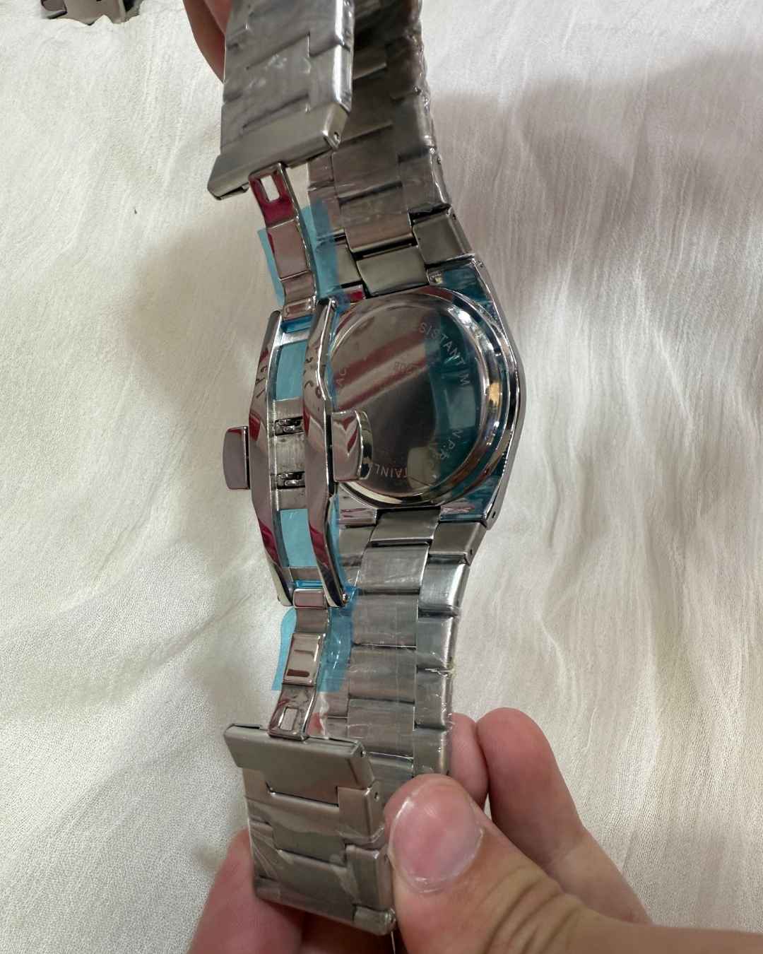 TT Stainless Steel Green Dial Watch