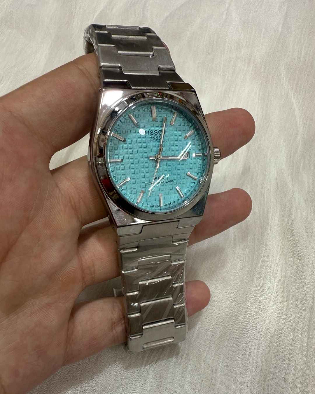 Stainless Steel Tiffany Blue Watch