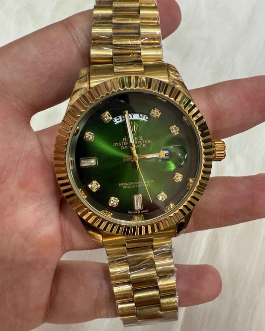 RLX Watch | Day Date | Green and Golden