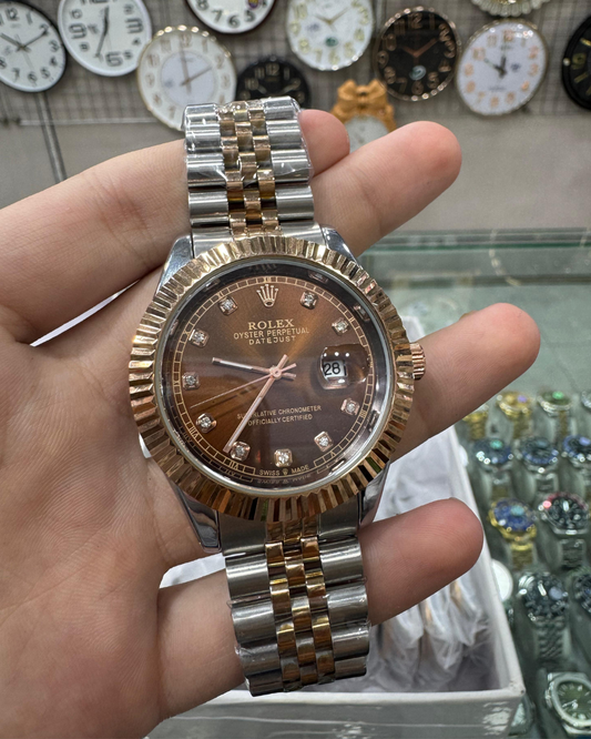 RLX Copper Watch | Date Working | Jubilee Strap