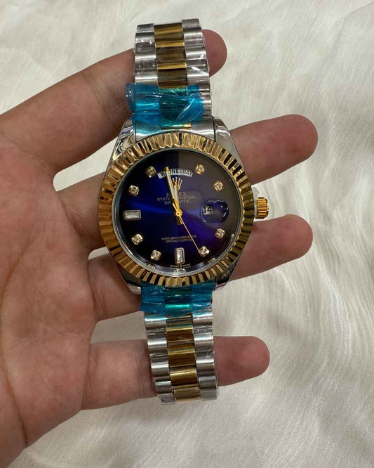 RLX Day Date Stainless Steel Watch