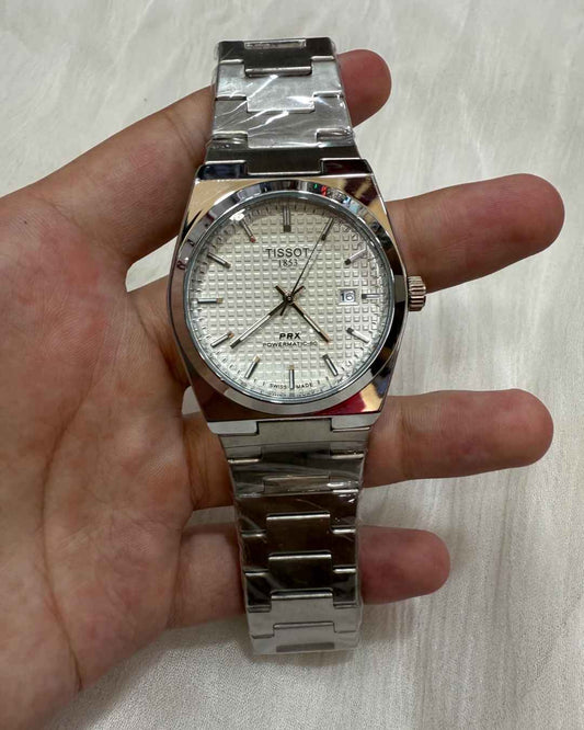 Stainless Steel White Dial Watch